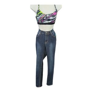 Blue Straight Leg Jeans with Relaxed Fit